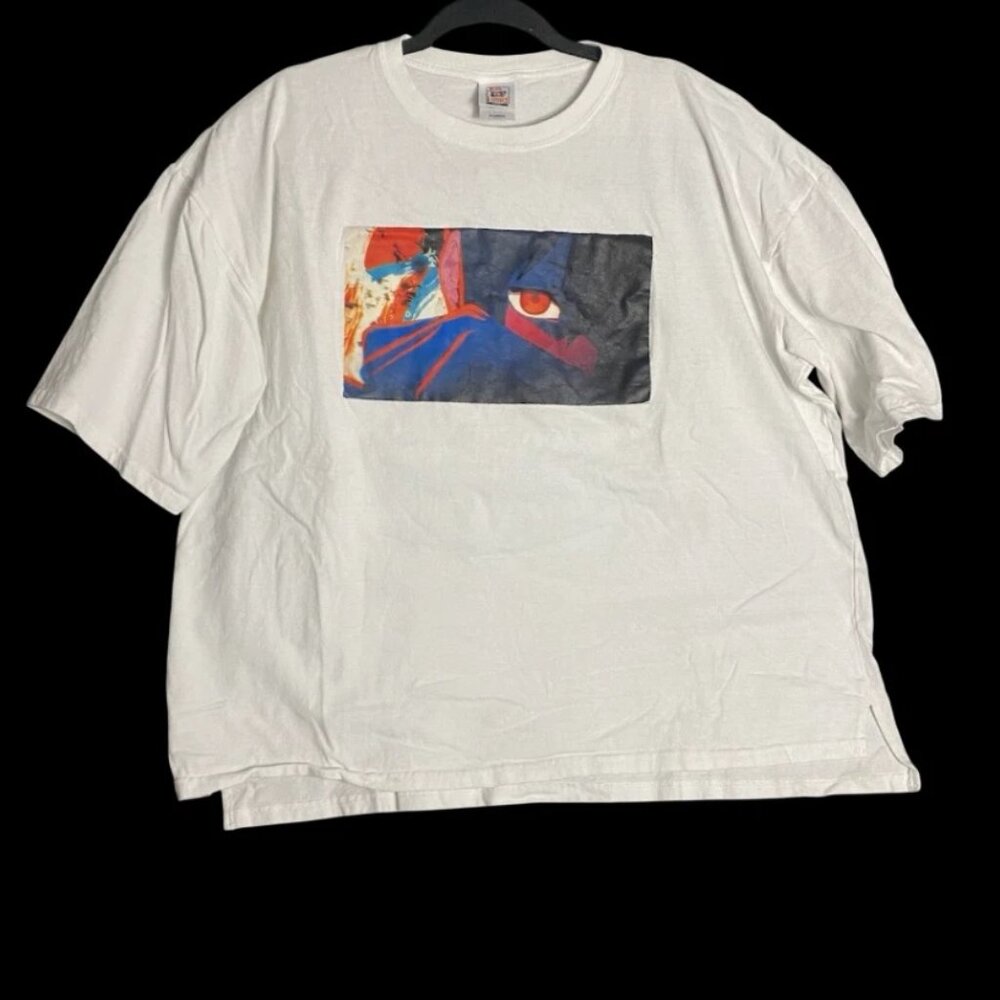 Cross & Stitch White Short Sleeve Anime Graphic Tee Shirt Mens Size XL Cropped